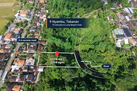Photo of 1204 Sqm Riverfront Jungle View Land For Lease In Nyambu in Kedungu