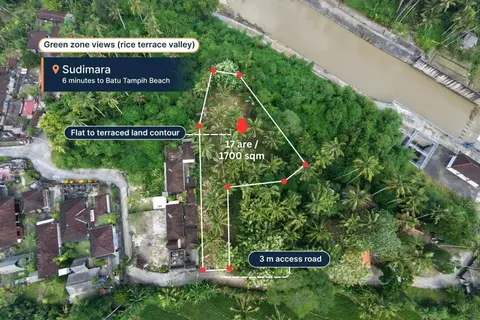 Photo of 1780 Sqm Freehold Land With Rice Terrace Valley View in Kedungu