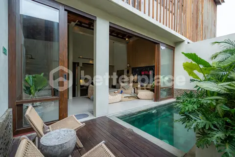 Photo of Tropical Contemporary 2 Bedroom Villa with Rooftop in Pererenan, 5 Minutes to the Beach in Canggu