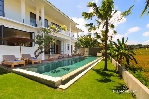Photo of Ricefield view 4 bedroom villa with garden for rent in Berawa in Canggu